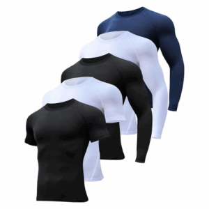 Pack Workout Compression Shirts Men Long/Short Sleeve